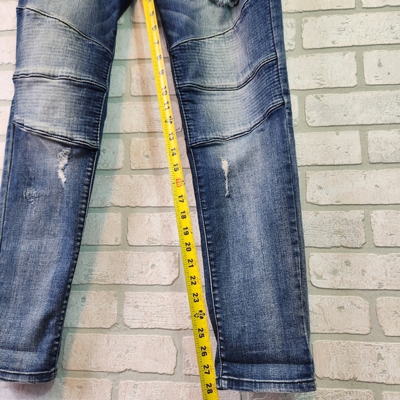 Kancan Womens Double Patched Distressed Holy Denim Jeans Size W 11 29 - Picture 10 of 15